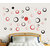 Wall Dreams Retro Circle Abstract Design In Shades Of Red  Black Stickers (60cmX90cm)