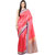 Carrot Art Silk Saree With Resham And Zari Work