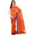 Maroon And Mustard Banarasi Chanderi Cotton Saree With Resham Work