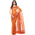 Orange Banarasi Supernet Saree With Resham Work