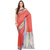 Vermilion Red Georgette Silk Saree With Zari Work