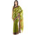 Olive Green Cotton Chanderi Sari With Zari Work