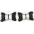 Able Sporty Neckrest Neck Cushion Neck Pillow Black and Silver For CHEVROLET OPTRA Set of 2 Pcs
