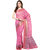 Pink Printed Cotton Saree With Zari Border