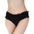 AAYAN BABY Black Satin Bows Accent Frilled Lace Panties (Pack of 1)