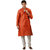 Amora Designer Ethnic Orange Blended Silk Kurta For Men