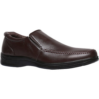 Bata MenS Qihan Brown Formal Slip On Shoes