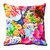 meSleep 3D Multi Colour Floral Cushion Cover (16x16)