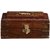 Craftgasmic Traditional yet beautiful wooden single elephant top brass work jwellery box