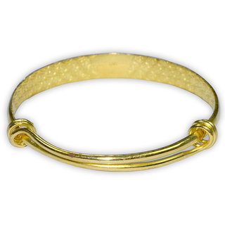 Aadi Jewels Collection Golden Bangle With A Stylish Shiny Rhodium