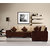 Vive Regal L-Shaped Sofa with Brown  Beige Upholstery