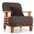 Vive Phoenix Single-Seater Sofa with Dark Brown Upholstery - Natural