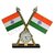 Indian Flag with Clock for Office Home and Car dashboard
