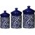 Barni Container Combo Ceramic/Stoneware in Blue Mughal (1 Large, 1 Medium  1 Small Size) (Set of 3) Handmade By Caffeine