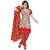 Triveni Charming Beige Colored Printed Polyester Salwar Kameez 10006 (Unstitched)