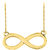 Infinity Pendant Necklace In Yellow Gold 14K