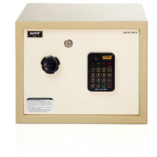 Buy Master Safe MS-01 Premium Electronic Safe with Key, Beige Online ...
