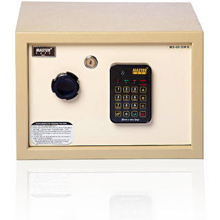 Buy Master Safe MS-06 Premium Electronic Safe with Key, Beige Online ...