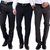 Gwalior Men's Multicolor Regular Fit Pack Of 3 Stitched Trousers