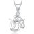 Amaal Om God Pendant With Chain For Men,Women Silver Plated In American Diamond Cz Jewellery  GP0349