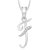 Amaal White Plated F Letter Pendant Locket Alphabet  With Chain For Men And Women PS0454