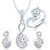 Amaal Pendant Set bo Silver  Plated CZ With American Diamond For Girls  Women  Com024318