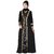 Triveni Elegant Black Colored Stone Worked Satin Lycra Readymade Burka