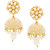 Amaal Kundan Pearl Jhumka Earrings For Women Girls in Traditional Ethnic Gold Plated Earings  J0130