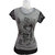 revin grey with black colour net sleeve tshirt