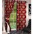 P Home Decor Polyester Door Curtains (Set of 2) 7 Fet x 4 Feet, Red