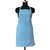 Lushomes Teal Blue Gingham Checks Apron with Pocket and Adjustable Buckle