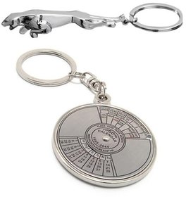 CTW Pack of 2 Compass Calendar  Jaguar Metal Keychain keyring