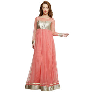 boat neck anarkali dress