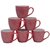 Potters Story Pink Ceramic Tea Mug Set Of 6 For Couples (140 Ml  7 Cm)-Dd5007