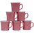 Potters Story Pink Ceramic Tea  Coffee Mug Set Of 6 For Parents (160 Ml  7 Cm)-Dd5008