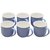 Potters Story Blue Ceramic Tea Mug Set Of 6 For Parents (170 Ml  7 Cm)-Lc2005