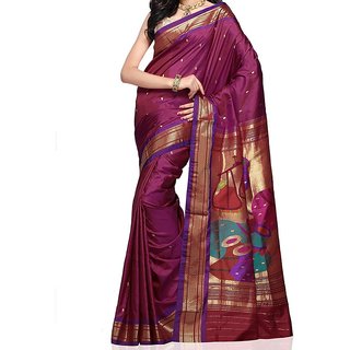 Buy Yeola Paithani Maroon Art Silk Paithani Saree Online 1600 From Shopclues