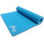 Gravolite 3Mm Thickness 3 Feet Wide 6 Feet Length Plain Yoga Mat Cyan Color With Strap