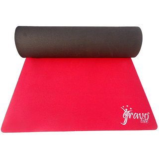 Buy Gravolite Dual Layer Red Yoga Mat 10Mm Thickness 2.1 Feet