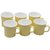 Potters Story Yellow Ceramic Tea  Coffee Mug Set Of 6 For Coffee (140 Ml  7 Cm)-Lc2021