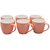 Potters Story Pink Ceramic Tea  Coffee Mug Set Of 6 For Couples (140 Ml  7 Cm)-Lc2024