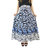 Shopmore Black And White With Blue Printed Full Wraparound Skirt
