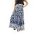Shopmore Black And White With Blue Printed Full Wraparound Skirt