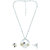 Spargz Cluster Of Flower Design Pendant Set Studded With Silver Finish