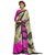 Vipul Multicolor Satin Printed Saree With Blouse