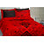 DIVINE CASA Cotton Double Bed sheet with 2 Pillow Cover Multicolor 145 TC