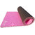 Gravolite Dual Layer Pink Yoga Mat 4Mm Thickness, 2.5 Feet Wide  6.5 Feet Length With Strap
