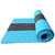 Gravolite 8Mm Thickness 3 Feet Wide 6 Feet Length Triple Color Cyan Yoga Mat
