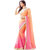 Glory sarees Pink Georgette Self Design Saree With Blouse
