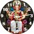 3D Purple Analog Round Shri Ganesh Ji Wall Clock